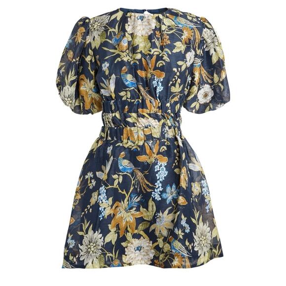 SIR. Lillian Open Back Mini Dress Size M 2 Delia Print - Picture 1 of 17